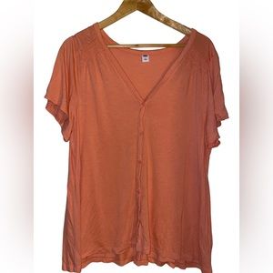 Orange button down t-shirt